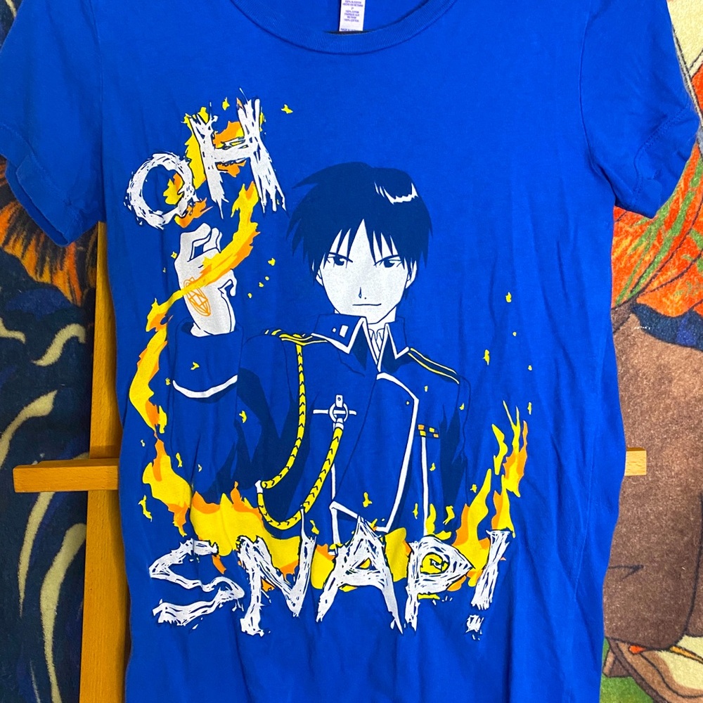 Full Metal Alchemist Roy Mustang “Oh Snap” Graphic Tee, W Size S